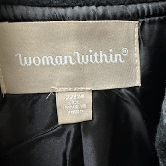 NWOT - Woman Within Fleece Swing Funnel-Neck Coat Plus Size 22/24 or 18/20 - Picture 5 of 12